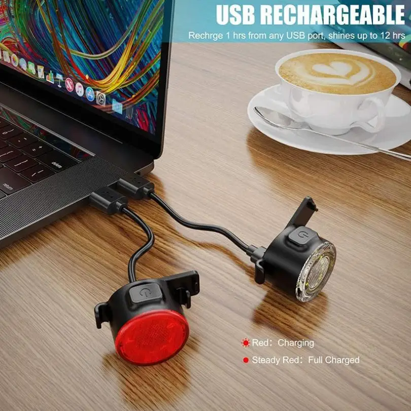 Bike Light Set Mountain Bike Front Light COB Warning Tail Light Riding Accessory Set USB Rechargeable Tail Light Equipment
Bike Light Set Mountain Bike Front Light COB Warning Tail Light Riding Accessory Set USB Rechargeable Tail Light Equipment