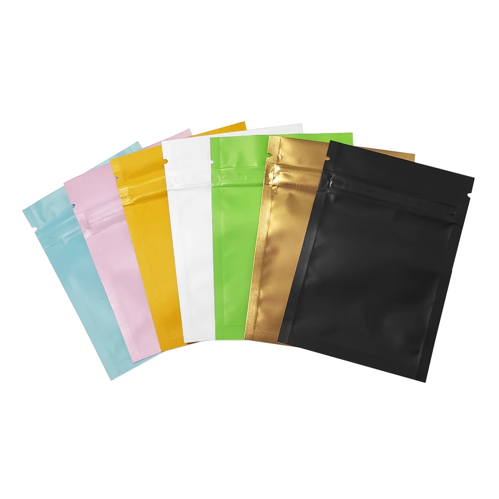 Black / White / Gold / Green Matte Aluminum Foil Bags Self Seal Ziplock Mylar Packaging Food Smell Proof Zip Lock Pouches
Black / White / Gold / Green Matte Aluminum Foil Bags Self Seal Ziplock Mylar Packaging Food Smell Proof Zip Lock Pouches