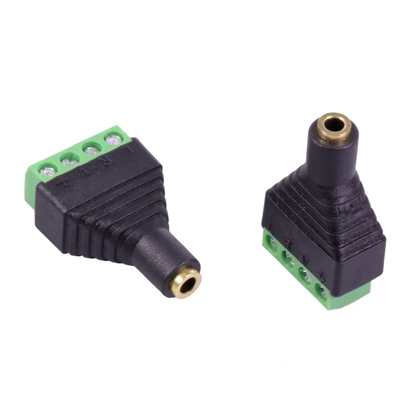 100pcs 4 Pin 3.5mm Stereo Jack to 4 Poles Video AV Balun Connector 3.5mm Socket AV Screw Balun Terminal AV Cable Connector
100pcs 4 Pin 3.5mm Stereo Jack to 4 Poles Video AV Balun Connector 3.5mm Socket AV Screw Balun Terminal AV Cable Connector