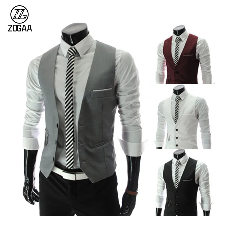 Мужской приталенный жилет с V-образным вырезом
Мужской приталенный жилет с V-образным вырезом