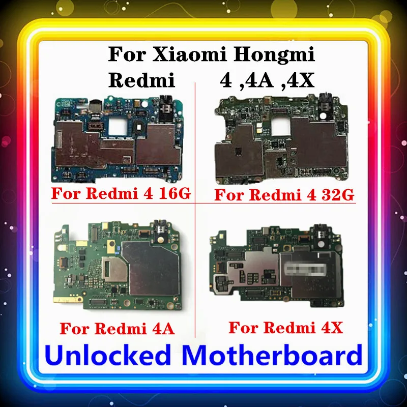 Для Xiaomi Hongmi Redmi 4 4X 4A материнская плата 16 32г 64Г заменить чистый оригинальный с