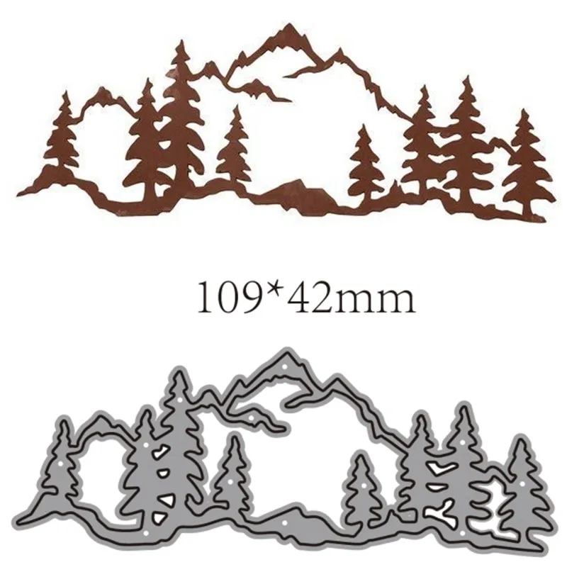 Metal cutting dies cut die mold Tree and mountain decoration Scrapbook paper craft knife mould blade punch stencils
Metal cutting dies cut die mold Tree and mountain decoration Scrapbook paper craft knife mould blade punch stencils