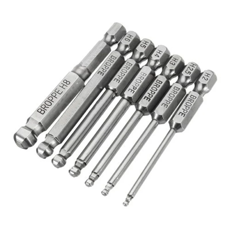 7pcs S2 Steel 65mm Hex Shank Magnetic Ball Head Screwdriver Bit 2/2.5/3/4/5/6mm Tamper Proof Security Drill Bit Set Torx Screwd
7pcs S2 Steel 65mm Hex Shank Magnetic Ball Head Screwdriver Bit 2/2.5/3/4/5/6mm Tamper Proof Security Drill Bit Set Torx Screwd