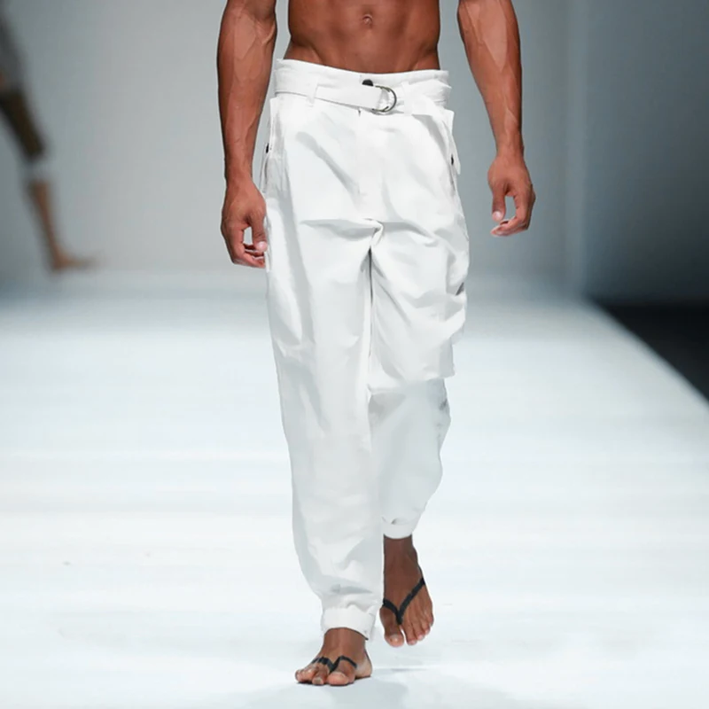 27-44 New Harem pants white tide brand men's casual pants summer straight trousers loose thin section large size pants
27-44 New Harem pants white tide brand men's casual pants summer straight trousers loose thin section large size pants