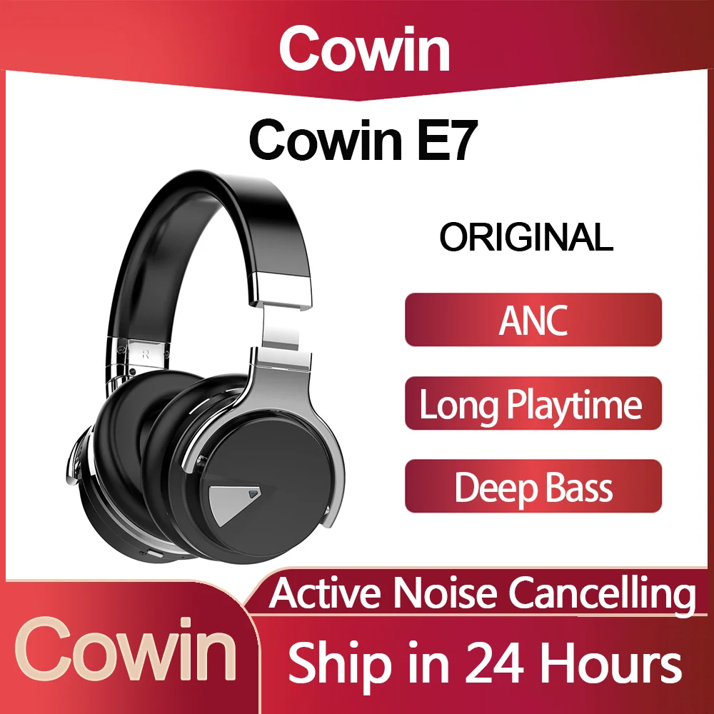 Беспроводные наушники Cowin E7 HIFI с активным шумоподавлением глубоким басом