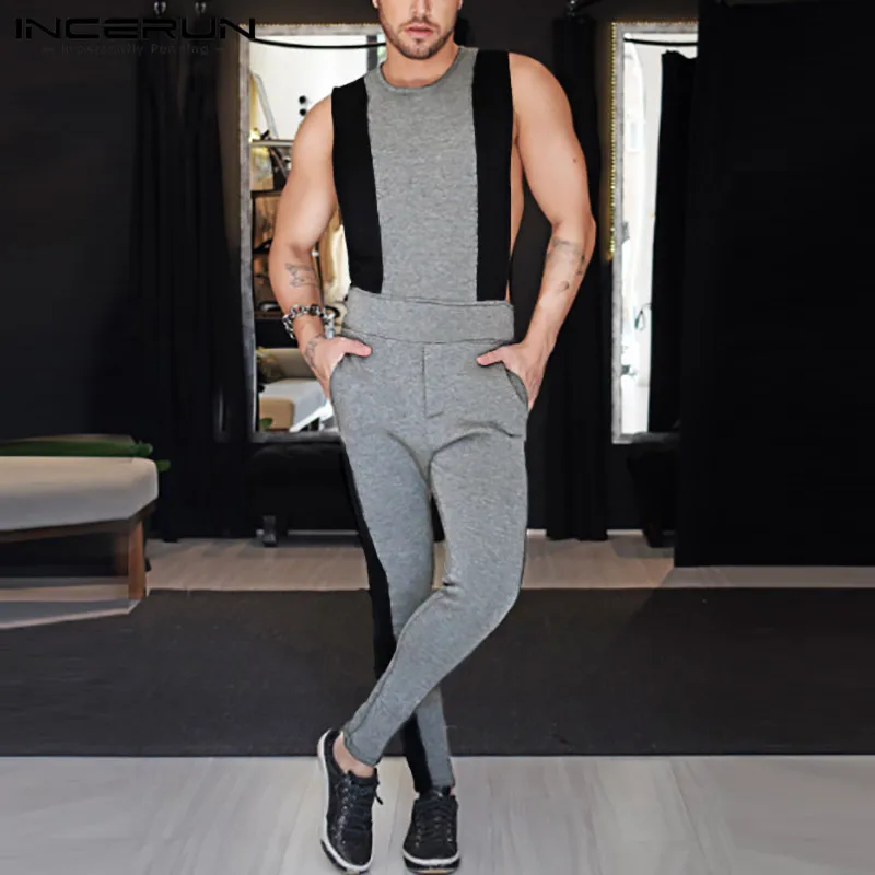 Men Jumpsuit Patchwork Streetwear Sleeveless Workout Joggers 2021 Fashion Casual Overalls O Neck Men Rompers Pants INCERUN S-5XL
Men Jumpsuit Patchwork Streetwear Sleeveless Workout Joggers 2021 Fashion Casual Overalls O Neck Men Rompers Pants INCERUN S-5XL
