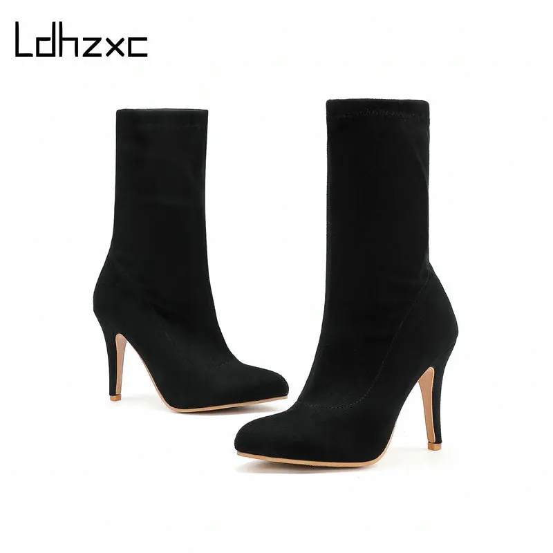 LDHZXC New Autumn Winter Boots Suede Leather Fashion Thin High Heel Ankle Boots Pointed Toe Party Women Shoes Size 34-48
LDHZXC New Autumn Winter Boots Suede Leather Fashion Thin High Heel Ankle Boots Pointed Toe Party Women Shoes Size 34-48