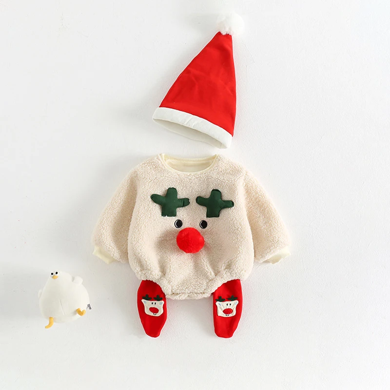 Baby Kids Christmas Sets Cute Elk Winter Bodysuit Girls Pantyhose and Red Hat Children Xmas Clothes Suits
Baby Kids Christmas Sets Cute Elk Winter Bodysuit Girls Pantyhose and Red Hat Children Xmas Clothes Suits