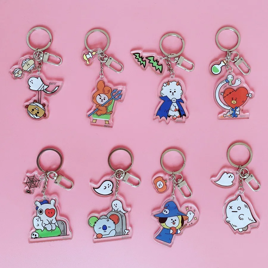 LLBTS Bulletproof Youth Group Halloween cartoon transparent acrylic keychain, the same pendant around bt21
LLBTS Bulletproof Youth Group Halloween cartoon transparent acrylic keychain, the same pendant around bt21
