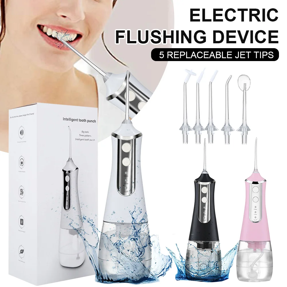 Oral Irrigator USB Rechargeable Water Flosser Portable Dental Water Jetwith 5 Nozzles 350ML Water Tank Waterproof Teeth Cleaner
Oral Irrigator USB Rechargeable Water Flosser Portable Dental Water Jetwith 5 Nozzles 350ML Water Tank Waterproof Teeth Cleaner