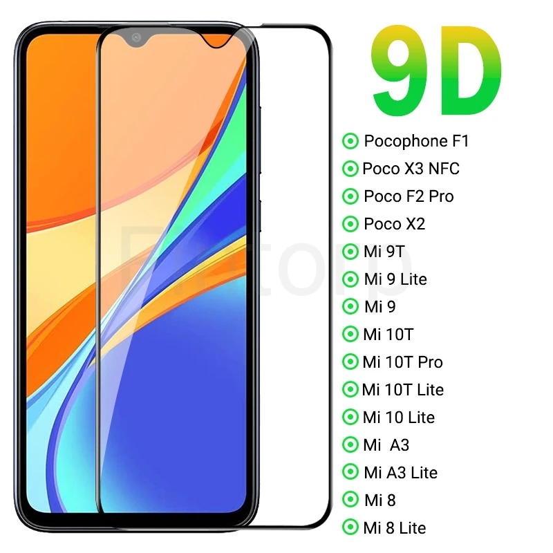 9D Protective Glass For Xiaomi Mi 10T Pro 9T 8 A3 10 Lite Screen Protector Pocophone F1 Poco X3 NFC F2 Pro M3 C3 Tempered Glass
9D Protective Glass For Xiaomi Mi 10T Pro 9T 8 A3 10 Lite Screen Protector Pocophone F1 Poco X3 NFC F2 Pro M3 C3 Tempered Glass