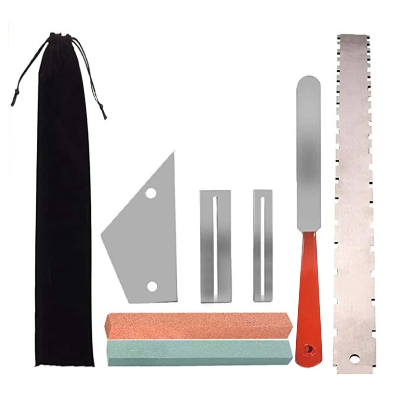7 in 1 Guitar Repair Tool Guitar Fret Crowning File Leveling Tool Grinding Protectors Repair Part Set Accessories
7 in 1 Guitar Repair Tool Guitar Fret Crowning File Leveling Tool Grinding Protectors Repair Part Set Accessories