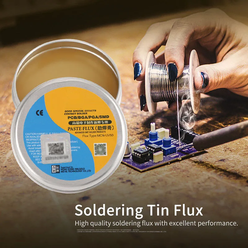 UV50 Advanced Quality Paste Flux Mechanic SMT Soldering Grease Accessory Welding Fluxes For Precision Electronic Product PCB
UV50 Advanced Quality Paste Flux Mechanic SMT Soldering Grease Accessory Welding Fluxes For Precision Electronic Product PCB