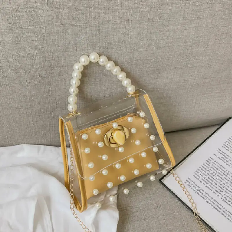 Fashion Women's PVC Clear Pearl Transparent Shoulder Bag Tote Jelly Candy Summer Beach Handbag
Fashion Women's PVC Clear Pearl Transparent Shoulder Bag Tote Jelly Candy Summer Beach Handbag