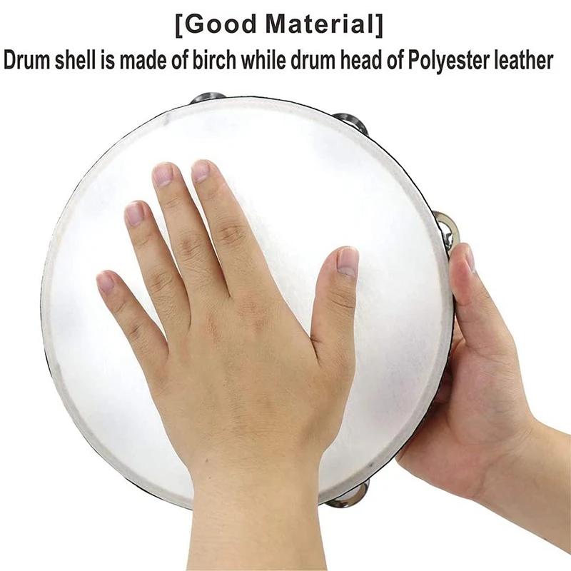 3 Pcs 6inch/8inch/10inch Tambourines Bell Instrument Drum,Hand Held Drum Bell Percussion for Party,KTV Concert,Etc
3 Pcs 6inch/8inch/10inch Tambourines Bell Instrument Drum,Hand Held Drum Bell Percussion for Party,KTV Concert,Etc