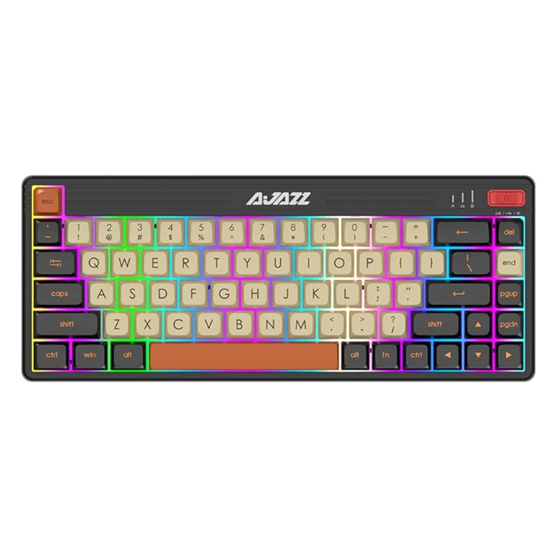 Ajazz- K690T 69Key RGB Wireless Mechanical Keyboard TypeC Wired/2.4G/BT 5.0 Hot-swap BOX Switch Gaming Mechanical Keypad
Ajazz- K690T 69Key RGB Wireless Mechanical Keyboard TypeC Wired/2.4G/BT 5.0 Hot-swap BOX Switch Gaming Mechanical Keypad