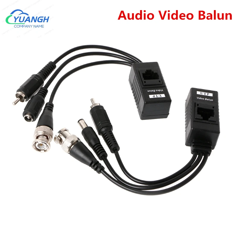 

CCTV Accessories Passive RJ45 Video Balun BNC To Cat5/5e HD Coax Twisted Pair For 5MP AHD CVI TVI Camera
