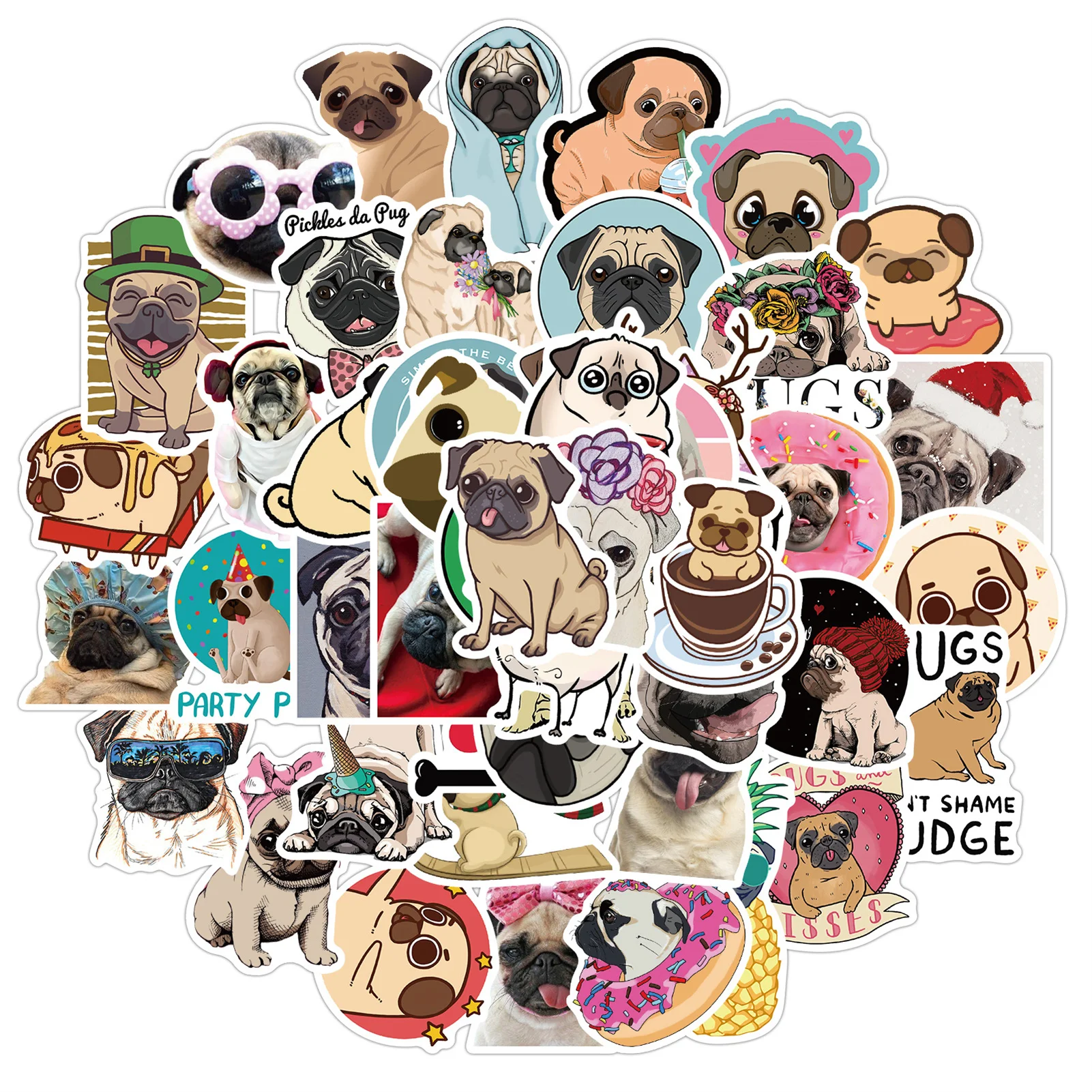 10/30/50PCS Cute Animal Pug Sticker Laptop Water Cup Guitar Helmet Refrigerator Skateboard Waterproof Decorative Toy Wholesale
10/30/50PCS Cute Animal Pug Sticker Laptop Water Cup Guitar Helmet Refrigerator Skateboard Waterproof Decorative Toy Wholesale