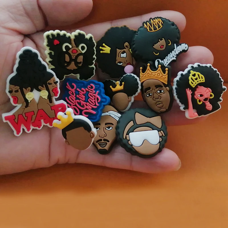 Charm Accessories Custom Cartoon Cute PVC Shoes Crocodile Button Sandals Charm Black Life Paint Father Portrait
Charm Accessories Custom Cartoon Cute PVC Shoes Crocodile Button Sandals Charm Black Life Paint Father Portrait