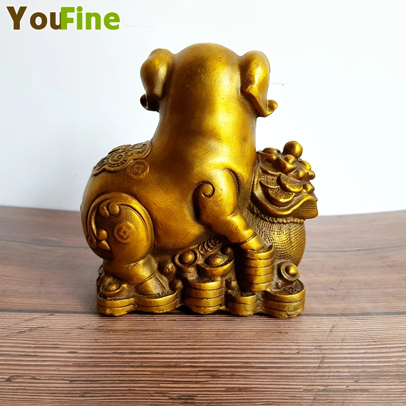Chinese Bronze Feng Shui Statue Wealth Lucky Fortune Pigs Bronze Sculpture Cute Lucky Bronze Pig Statues Home Decoration
Chinese Bronze Feng Shui Statue Wealth Lucky Fortune Pigs Bronze Sculpture Cute Lucky Bronze Pig Statues Home Decoration