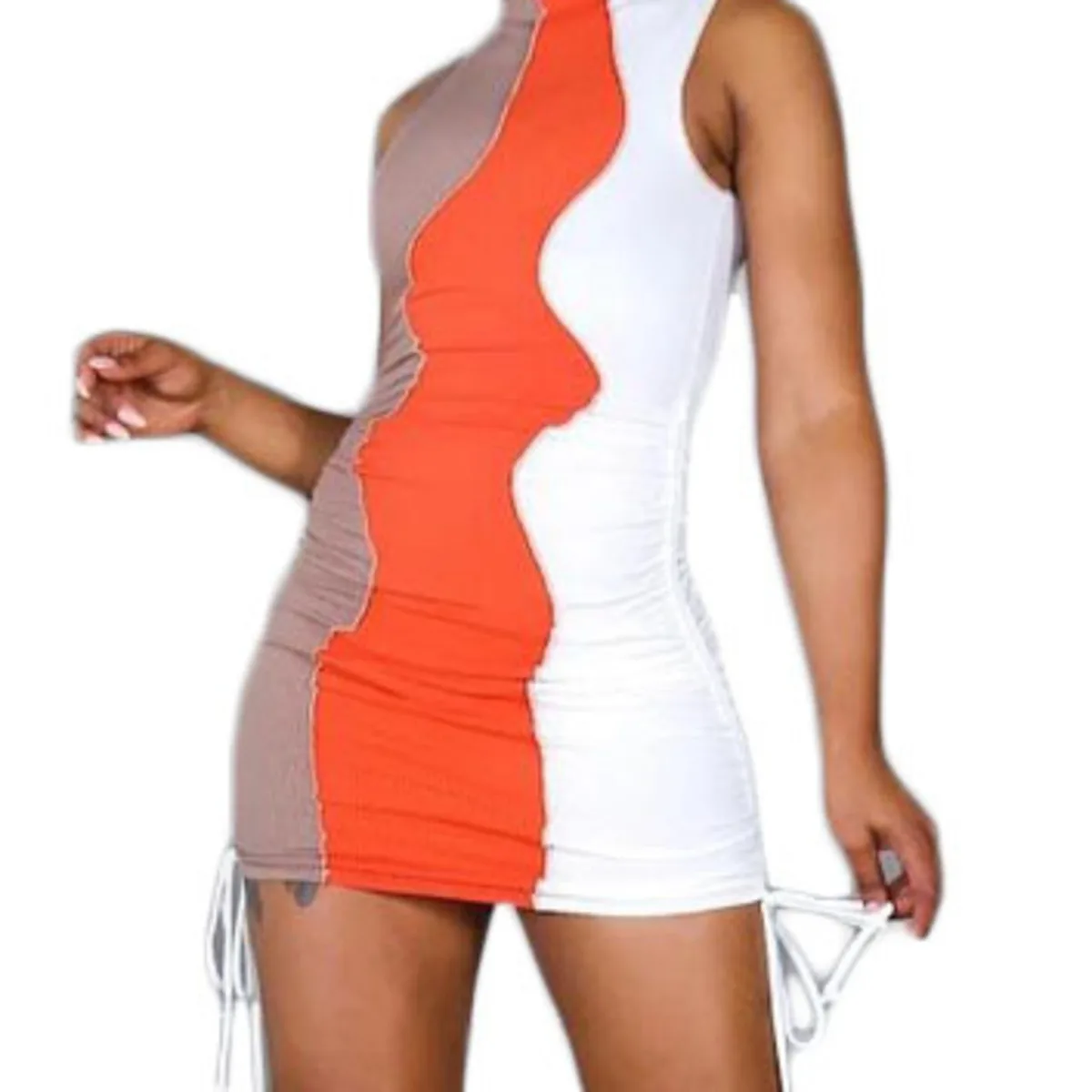 BacklakeGirls 2021 Fashion Summer Dress Sleeveless Stripe Print Contrast Color Slim Office Ladies Mini Dresses Side Drawstring
BacklakeGirls 2021 Fashion Summer Dress Sleeveless Stripe Print Contrast Color Slim Office Ladies Mini Dresses Side Drawstring