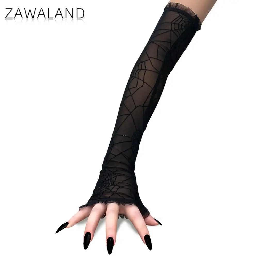 Zawaland Spider Web Gloves Halloween Decoration Adult Cosplay Stage Props Half Fingerless Mesh Gloves Tulle Breathable Mittens
Zawaland Spider Web Gloves Halloween Decoration Adult Cosplay Stage Props Half Fingerless Mesh Gloves Tulle Breathable Mittens