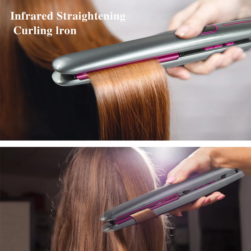 Hair Straightener Curler Infrared Anion LCD Screen Curling Iron 470 Heating Ceramic Flat Iron Professional Hair Styling Tool
Hair Straightener Curler Infrared Anion LCD Screen Curling Iron 470 Heating Ceramic Flat Iron Professional Hair Styling Tool