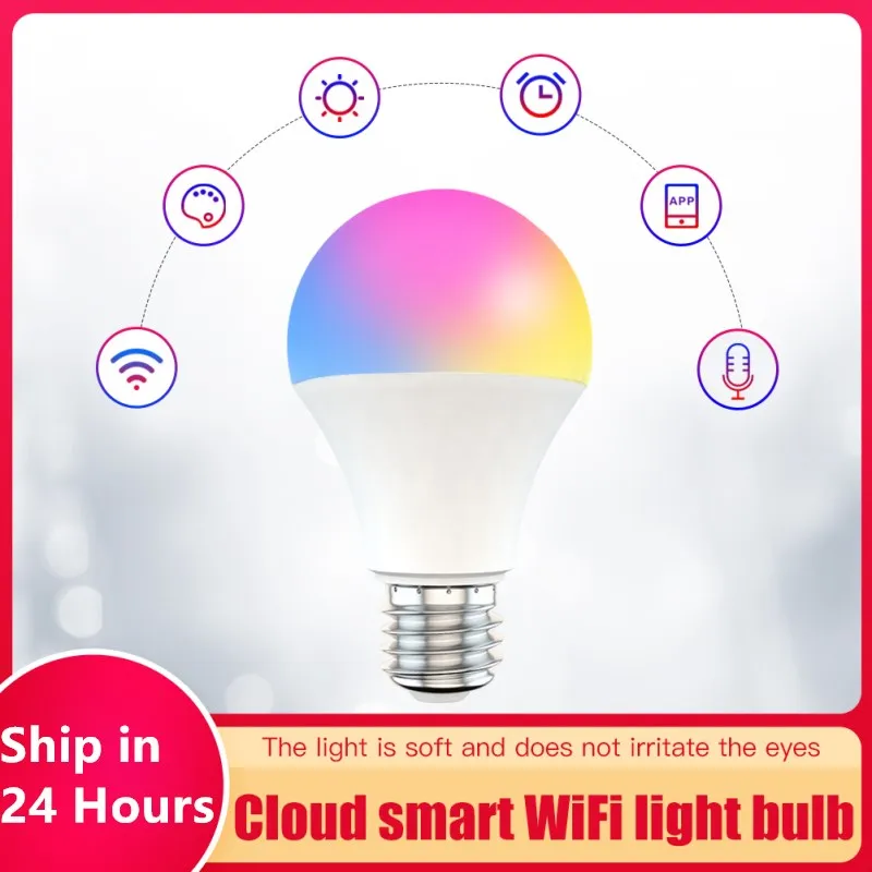Приглушаемая Светодиодная лампа B22 E27, умный светильник с Wi-Fi, управлением через приложение, Alexa и Google Assistant, 15 Вт
Приглушаемая Светодиодная лампа B22 E27, умный светильник с Wi-Fi, управлением через приложение, Alexa и Google Assistant, 15 Вт