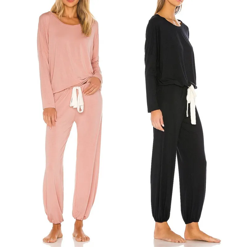 Autumn Winter Pajamas 2 Piece Woman Set New Ladies Sports Suit Pyjamas Sets Solid Color Black Sleepwear Women's Home Clothes
Autumn Winter Pajamas 2 Piece Woman Set New Ladies Sports Suit Pyjamas Sets Solid Color Black Sleepwear Women's Home Clothes