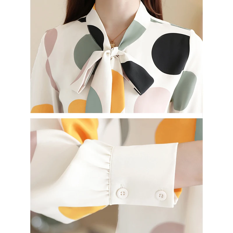 shintimes Polka Dot Shirts Lace up Bow Plus Size Women Chiffon Blouse 2020 Autumn Ladies Blouses Long Sleeve Haut Femme Elegant
shintimes Polka Dot Shirts Lace up Bow Plus Size Women Chiffon Blouse 2020 Autumn Ladies Blouses Long Sleeve Haut Femme Elegant