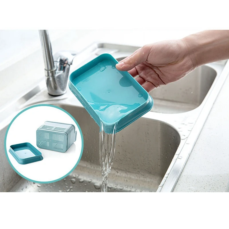 Kitchen Cutlery Storage Box Hollow Drainage Chopsticks Desktop Pen Holder Four Grid Candy Color | Дом и сад