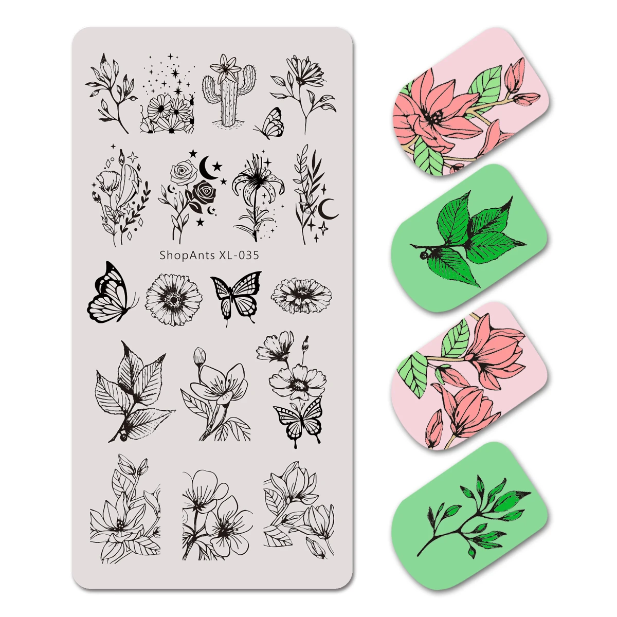 6*12cm Nail Art Stamping Plates Flower Butterfly Cactus Grass Leaves Image Stainless Steel Nail Art Stencil Template Mold
6*12cm Nail Art Stamping Plates Flower Butterfly Cactus Grass Leaves Image Stainless Steel Nail Art Stencil Template Mold