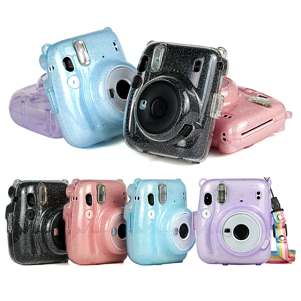Прозрачный чехол для камеры Instax Mini 11 пылезащитный с ремешком и защитой от ударов