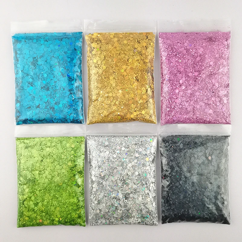 50G Holographic Mixed Hexagon Shape Chunky Nail Glitter Silver Sequins Laser Sparkly Flakes Slices Manicure Nails Art Decoration
50G Holographic Mixed Hexagon Shape Chunky Nail Glitter Silver Sequins Laser Sparkly Flakes Slices Manicure Nails Art Decoration