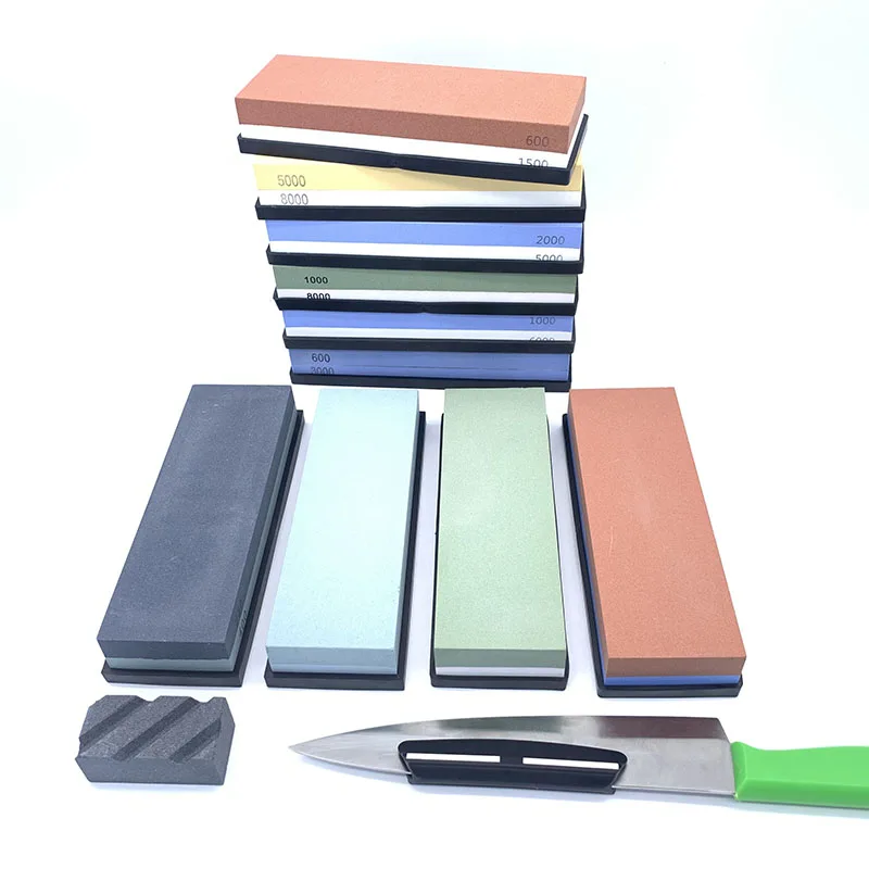 Hot sale240-8000 grit kitchen tool sknife sharpener Double-sided sharpening stone Angle guide correction stone set with base
Hot sale240-8000 grit kitchen tool sknife sharpener Double-sided sharpening stone Angle guide correction stone set with base
