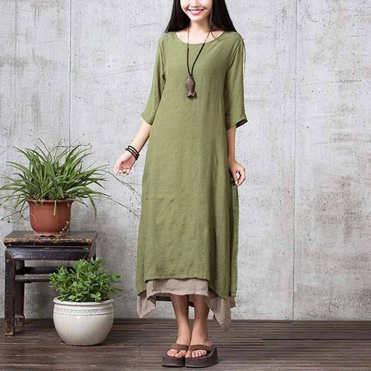 Hot Models 2020 Spring Women's European And American-Style Loose Cotton Linen Dress
Hot Models 2020 Spring Women's European And American-Style Loose Cotton Linen Dress