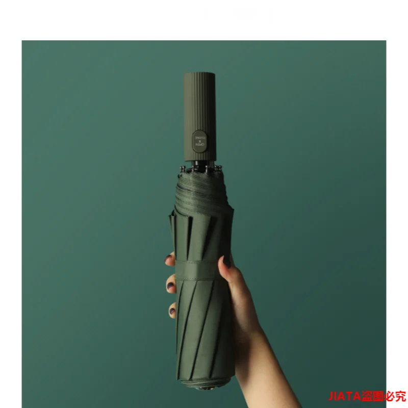 Creative Black Plastic Sunscreen Umbrella Folding Automatic Umbrella Double Triple Wind Resistance Solid Color Business Umbrella
Creative Black Plastic Sunscreen Umbrella Folding Automatic Umbrella Double Triple Wind Resistance Solid Color Business Umbrella