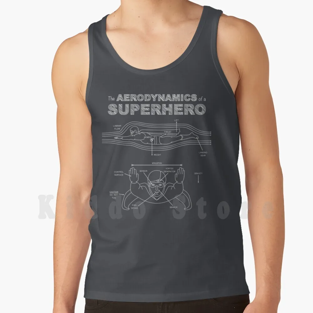 

The Aerodynamics Of A Superhero tank tops vest 100% Cotton Superhero Comic Aerodynamics Blueprint Funny Humor Nerd