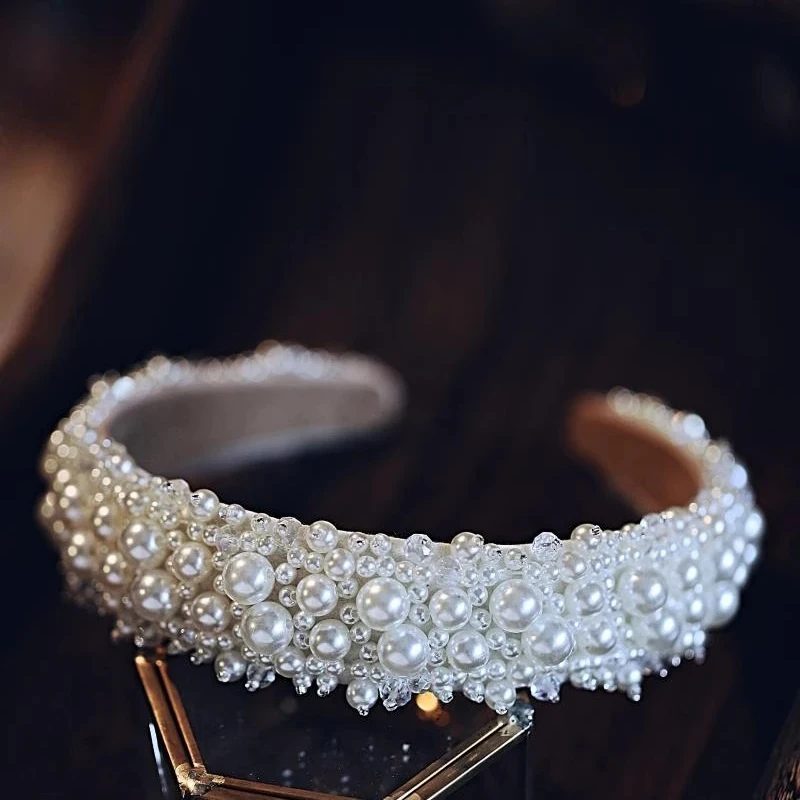 Imitation Pearl Hairband White Full Pearls Beads Headpieces Bridal Hair Hoop Handmade Hair Accessories for Woman Wedding Party
Imitation Pearl Hairband White Full Pearls Beads Headpieces Bridal Hair Hoop Handmade Hair Accessories for Woman Wedding Party