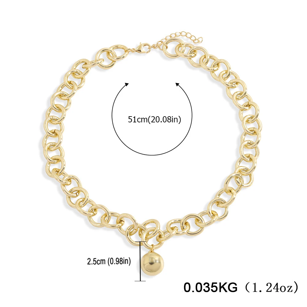 Fashion Gold Color Punk Round Circle Thick Chain Choker Necklace Collar Statement Necklace Clavicle for Women Girl Party Jewelry
Fashion Gold Color Punk Round Circle Thick Chain Choker Necklace Collar Statement Necklace Clavicle for Women Girl Party Jewelry