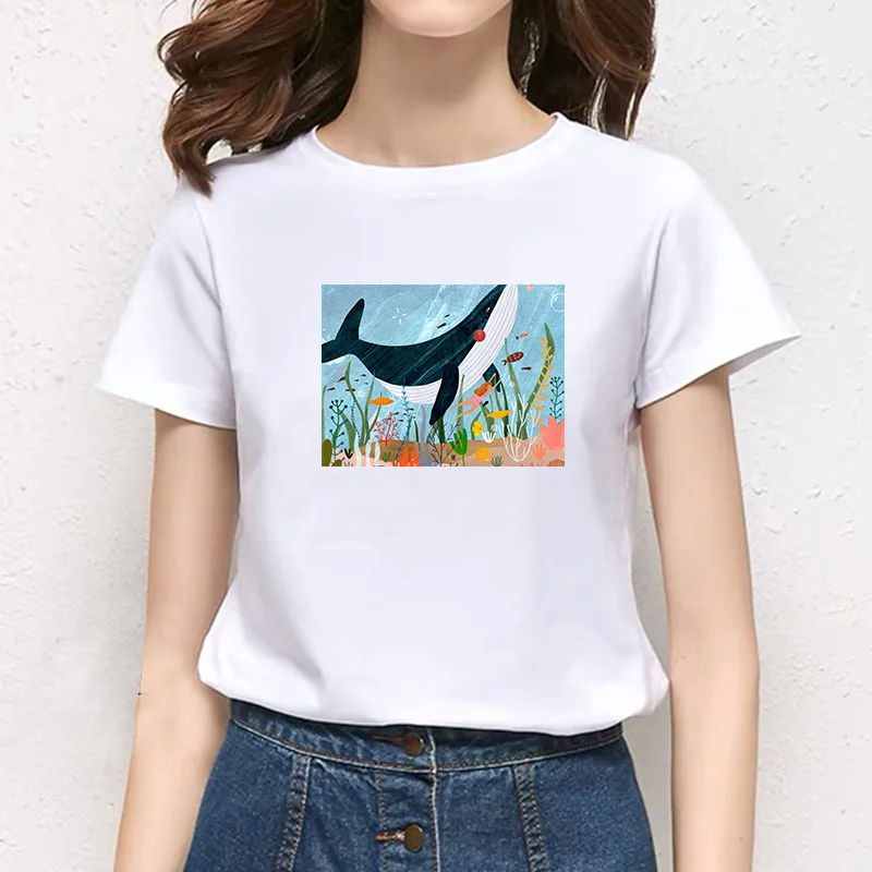 Women T Shirt Graphic Print Whale Theme Short Sleeve Lady Female Outdoor Aesthetic White Tees for Girls Casual Fashion Top Tees
Women T Shirt Graphic Print Whale Theme Short Sleeve Lady Female Outdoor Aesthetic White Tees for Girls Casual Fashion Top Tees