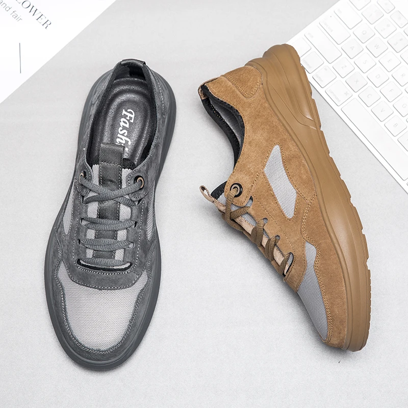 Spring Autumn Casual Sneakers Shoes Men Genuine Leather Sports Shoes Comfortable Breathable Mesh Men Casual Shoes Fashion Shoes 
Spring Autumn Casual Sneakers Shoes Men Genuine Leather Sports Shoes Comfortable Breathable Mesh Men Casual Shoes Fashion Shoes