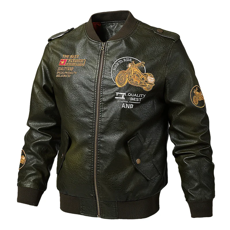 The New Leather Bomber For Men in 2020 is Fashionable and PU Embroidery Air Force Artificial
The New Leather Bomber For Men in 2020 is Fashionable and PU Embroidery Air Force Artificial