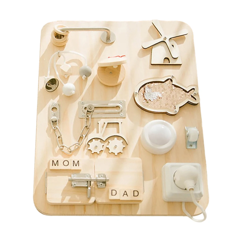 Montessori Wooden Busy Board for Toddlers, Educational Sensory Fidget Toy, Educational Toys for 3 Year Old Boys & Girls
Montessori Wooden Busy Board for Toddlers, Educational Sensory Fidget Toy, Educational Toys for 3 Year Old Boys & Girls