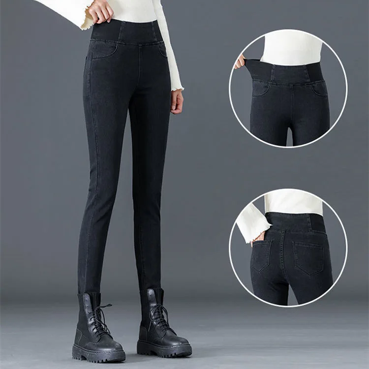 High Waist Jeans Women's Pants 2020 New Spring And Autumn Increase Size Girls Slim Pants Elastic Waist Black
High Waist Jeans Women's Pants 2020 New Spring And Autumn Increase Size Girls Slim Pants Elastic Waist Black