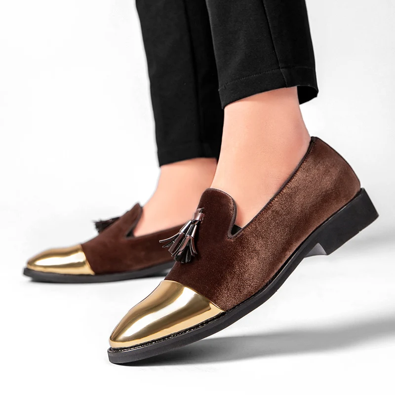 Туфли мужские классические с бахромой, кожаные оксфорды, без застежки, топ-сайдеры, модная дизайнерская Клубная вечерние, лоферы для вожден... 
Туфли мужские классические с бахромой, кожаные оксфорды, без застежки, топ-сайдеры, модная дизайнерская Клубная вечерние, лоферы для вожден...