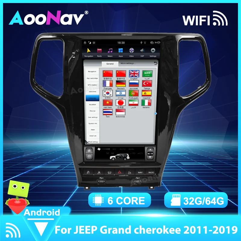 Автомобильный GPS-навигатор на Android 9, вертикальный экран в стиле Tesla 13,6 для JEEP Grand Cherokee 2014-2021, автомобильное радио, стерео, мультимедиа
Автомобильный GPS-навигатор на Android 9, вертикальный экран в стиле Tesla 13,6 для JEEP Grand Cherokee 2014-2021, автомобильное радио, стерео, мультимедиа