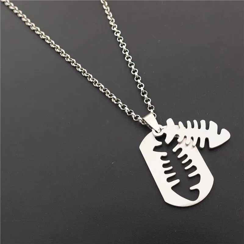 12 Pieces Sea Fish Bone Necklace Stainless Steel Freshwater Fishbone Pendant Dog Tag Skeleton Jewelry Gift For Men Wholesale
12 Pieces Sea Fish Bone Necklace Stainless Steel Freshwater Fishbone Pendant Dog Tag Skeleton Jewelry Gift For Men Wholesale