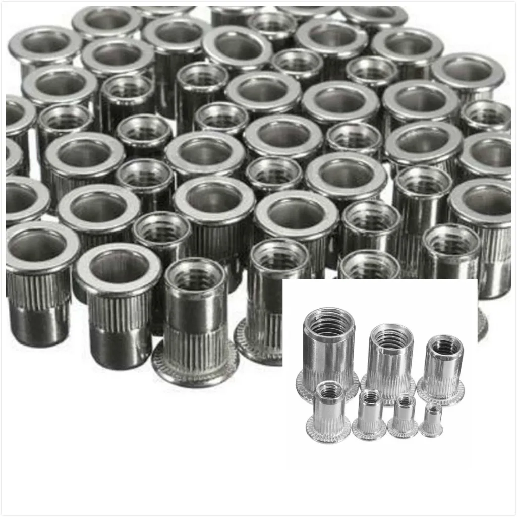 304 Aluminum Alloy Rivnut Flat Head 50pcs/pack M6 Threaded Rivet Insert Nutsert Cap Rivet Nut
304 Aluminum Alloy Rivnut Flat Head 50pcs/pack M6 Threaded Rivet Insert Nutsert Cap Rivet Nut