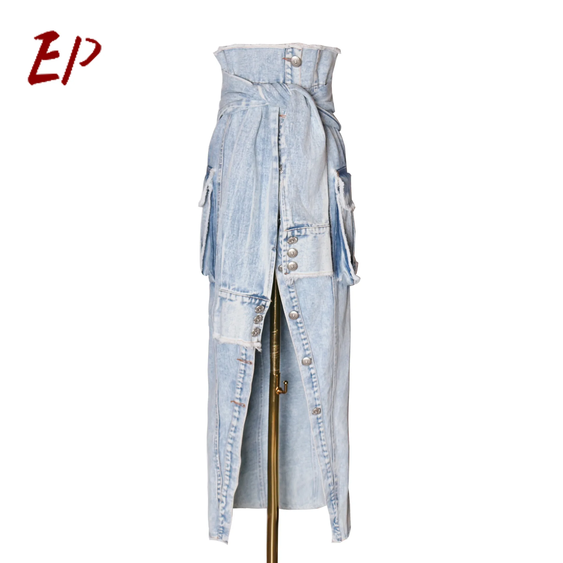 EP Female Fashion 2021 Spring New Style Personality Streetwear Skirts For Women Lace-Up High Waist Belt Irregular Denim Dresses
EP Female Fashion 2021 Spring New Style Personality Streetwear Skirts For Women Lace-Up High Waist Belt Irregular Denim Dresses